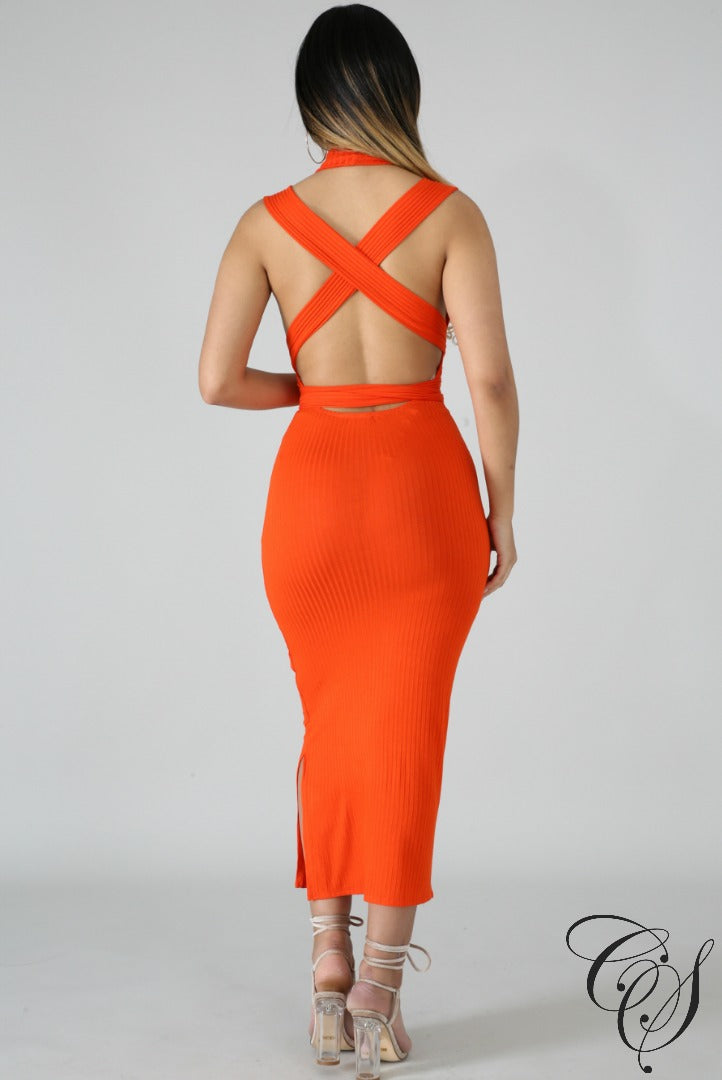 Kennedi Mock Neck Timber Long Dress, Dresses - Designs By Cece Symoné