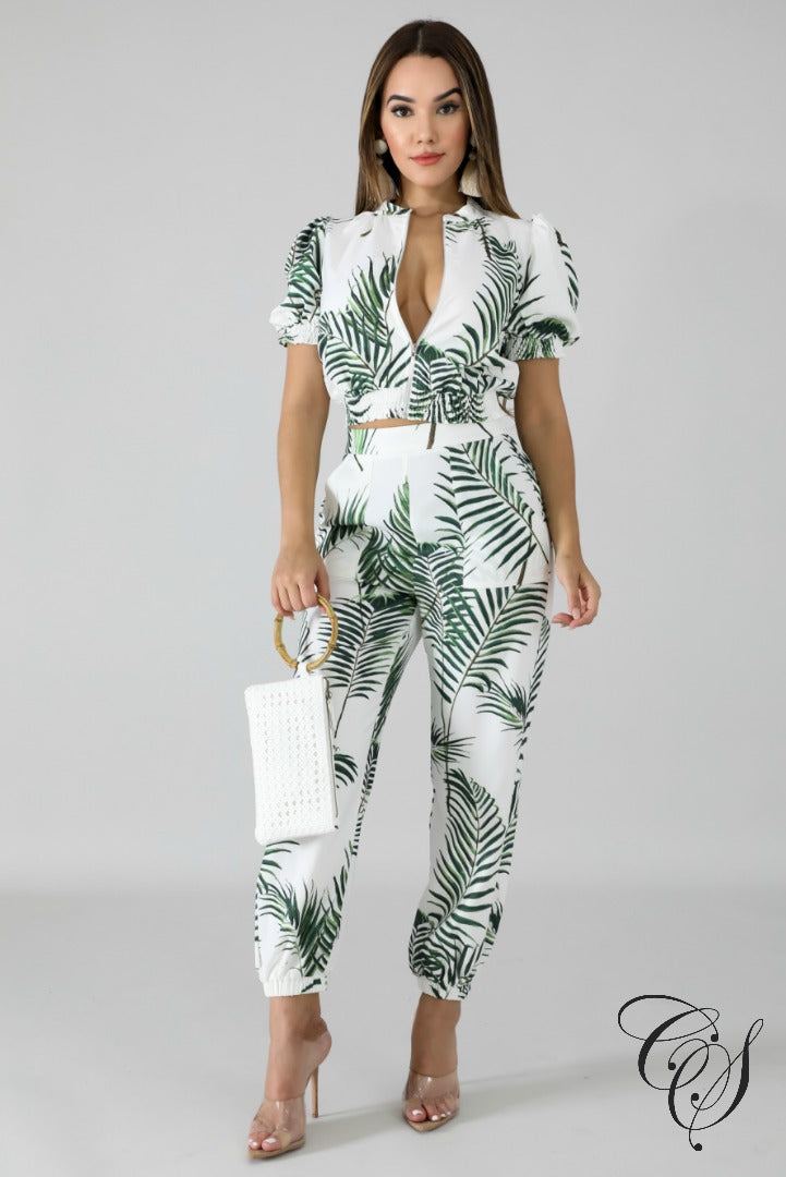 Kenzie Paradise Pant Set, Set - Designs By Cece Symoné