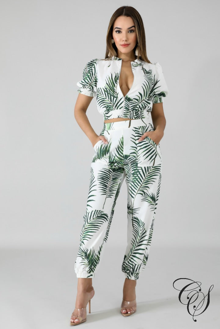 Kenzie Paradise Pant Set, Set - Designs By Cece Symoné