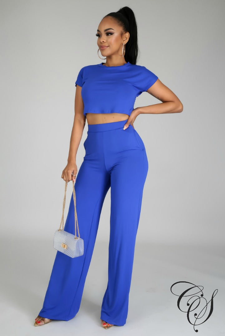 Keri Jersey Bell Pant Set, Set - Designs By Cece Symoné