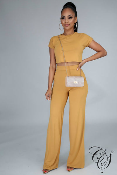 Keri Jersey Bell Pant Set, Set - Designs By Cece Symoné