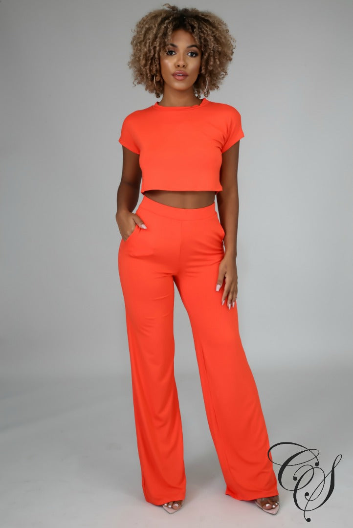 Keri Jersey Bell Pant Set, Set - Designs By Cece Symoné