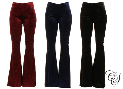 Kimberly Vintage Print Velvet Palazzo Pant, Pants - Designs By Cece Symoné