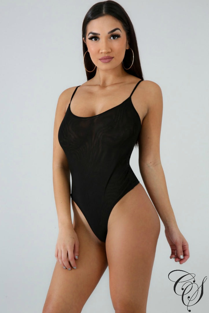 Kimmy Sheer Swirling Bodysuit, Bodysuit - Designs By Cece Symoné