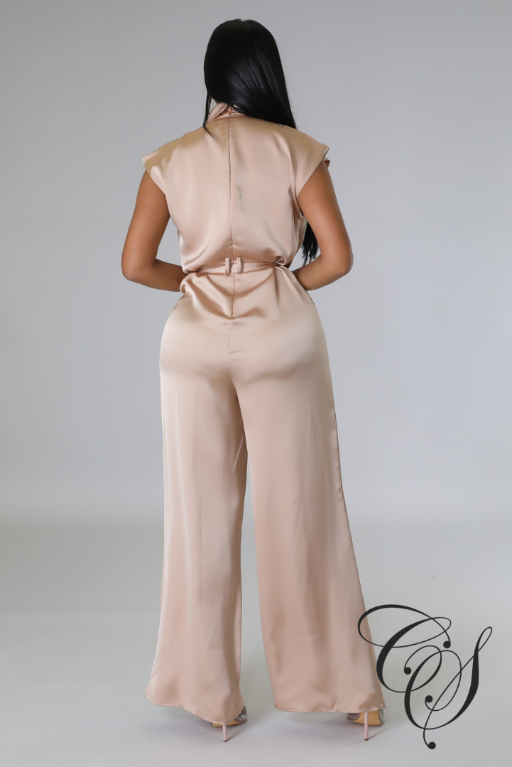 Lani Sleeveless Satin Jumpsuit