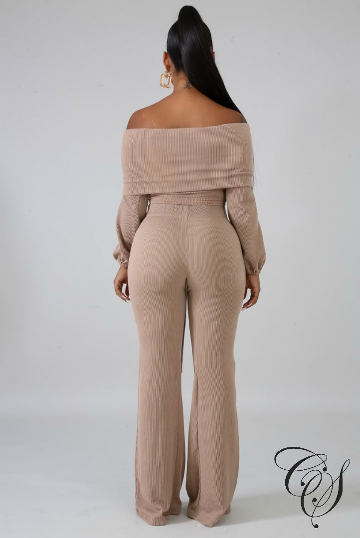 Kristina Ribbed Palazzo Set, Set - Designs By Cece Symoné