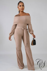 Kristina Ribbed Palazzo Set, Set - Designs By Cece Symoné