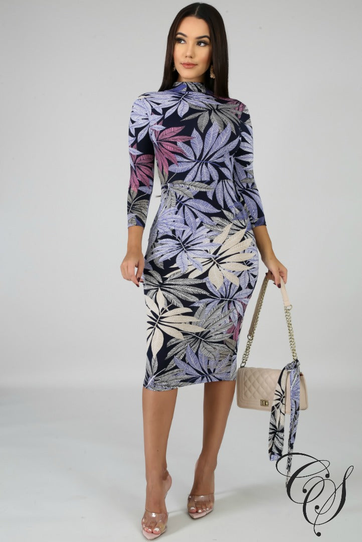 Layla Floral Midi Dress – Designs By Cece Symoné