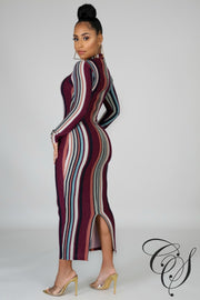 Lia Metallic Striped Midi Dress, Dresses - Designs By Cece Symoné