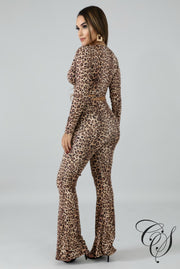 Lidia Leopard Palazzo Tie Set, set - Designs By Cece Symoné