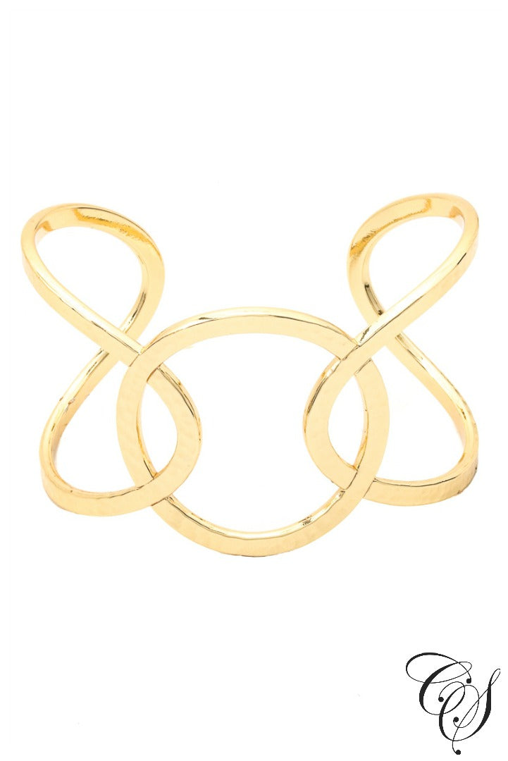 Linked Bent Hoop Cuff Bracelet, Bracelet - Designs By Cece Symoné