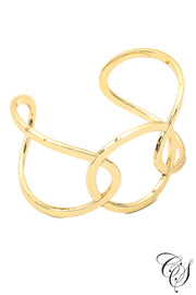 Linked Bent Hoop Cuff Bracelet, Bracelet - Designs By Cece Symoné