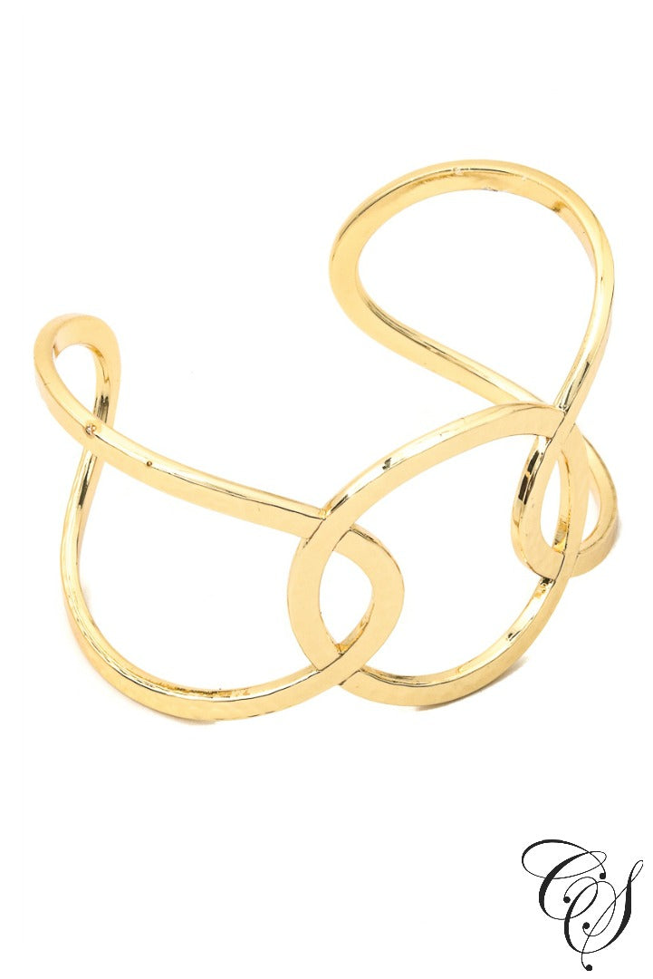 Linked Bent Hoop Cuff Bracelet, Bracelet - Designs By Cece Symoné