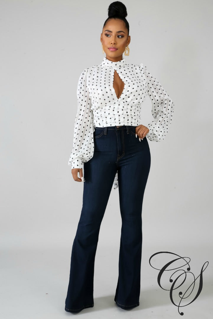 Lyn Shine Polka Dot Top, Top - Designs By Cece Symoné