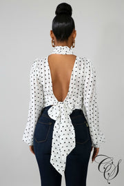 Lyn Shine Polka Dot Top, Top - Designs By Cece Symoné