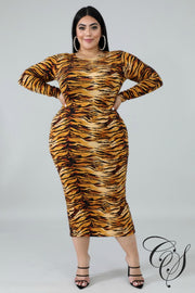 Lynn Fierce Stripes Midi Dress, Dresses - Designs By Cece Symoné