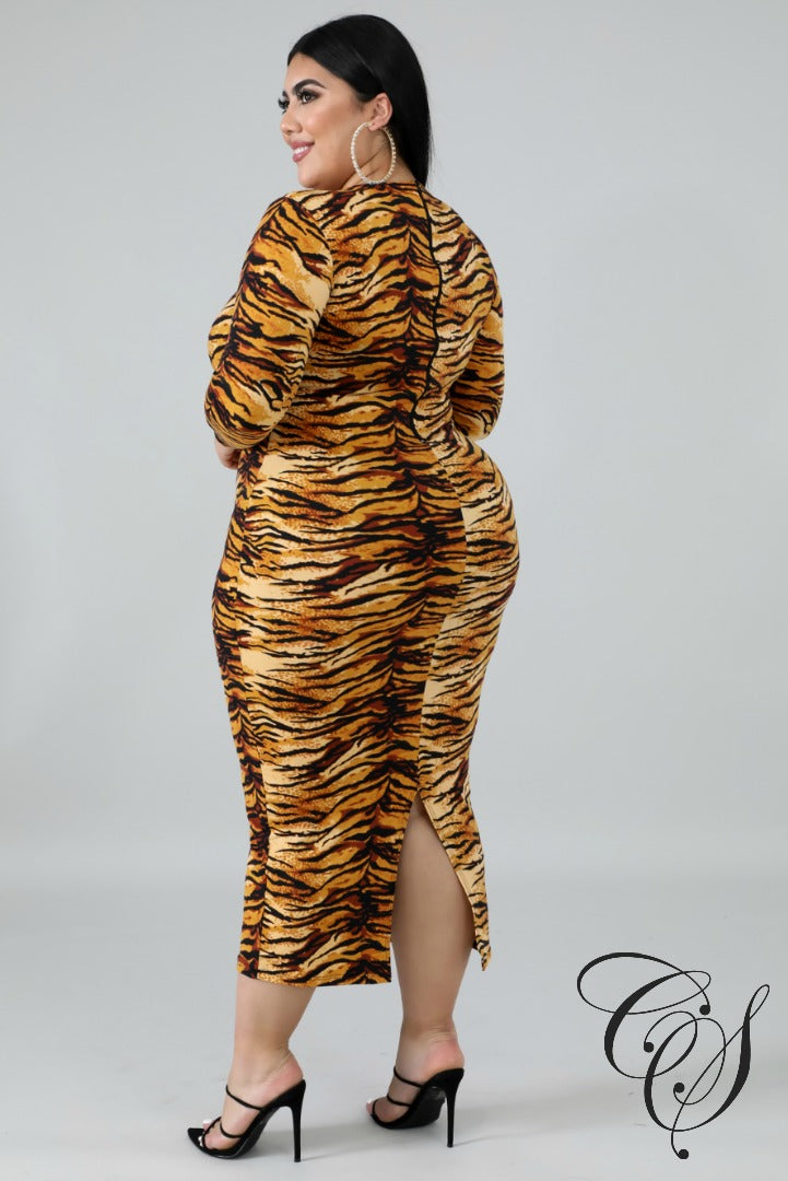 Lynn Fierce Stripes Midi Dress, Dresses - Designs By Cece Symoné