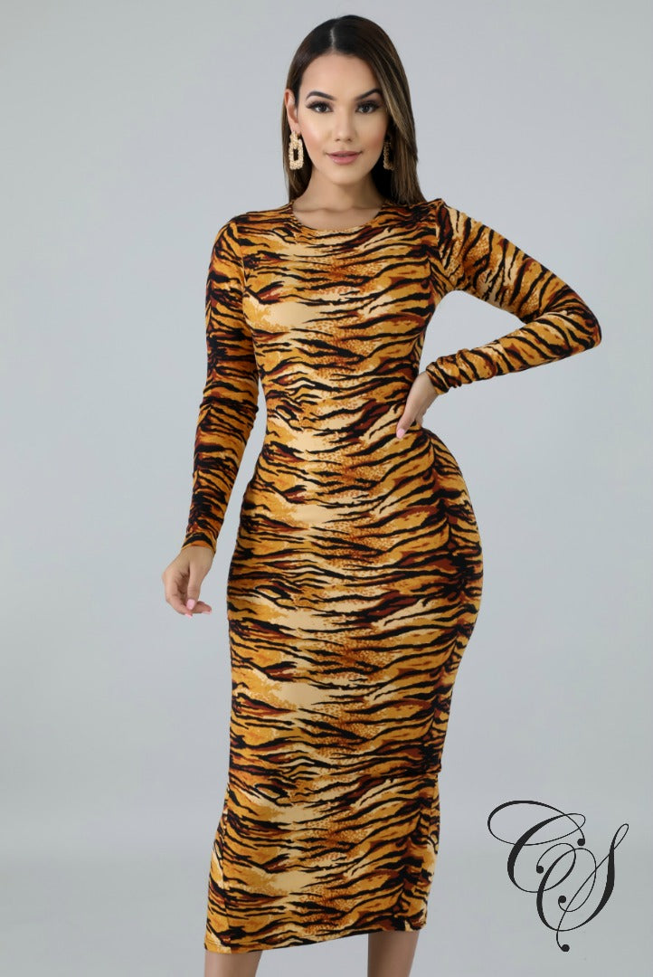 Lynn Fierce Stripes Midi Dress, Dresses - Designs By Cece Symoné