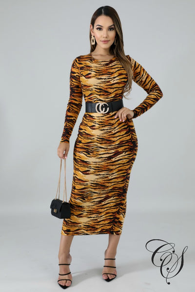Lynn Fierce Stripes Midi Dress, Dresses - Designs By Cece Symoné