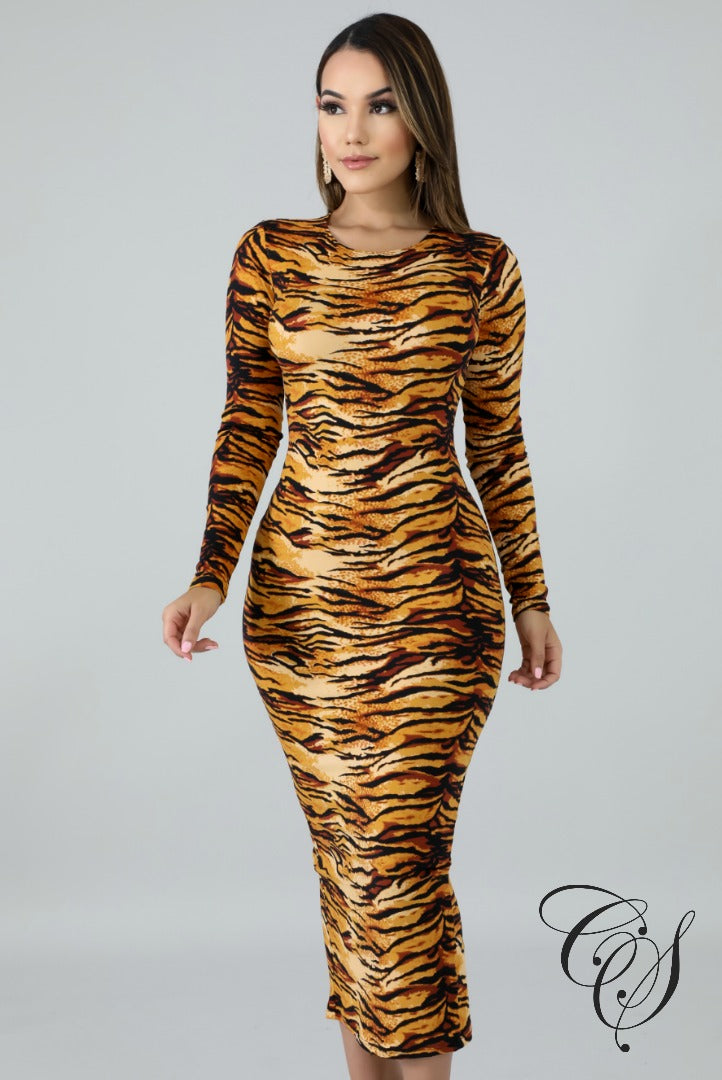 Lynn Fierce Stripes Midi Dress, Dresses - Designs By Cece Symoné