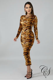 Lynn Fierce Stripes Midi Dress, Dresses - Designs By Cece Symoné