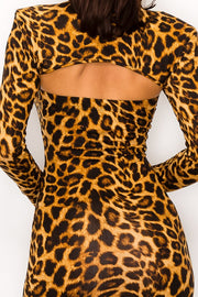 Connie Crop Top with Shoulder Pad Bodycon Dress Se
