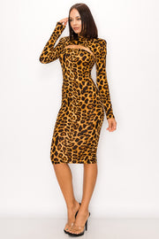 Connie Crop Top with Shoulder Pad Bodycon Dress Se