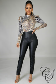 Macie Animal Print Top, Top - Designs By Cece Symoné