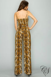 Malani Snake Print Jumpsuit, Jumpsuit - Designs By Cece Symoné