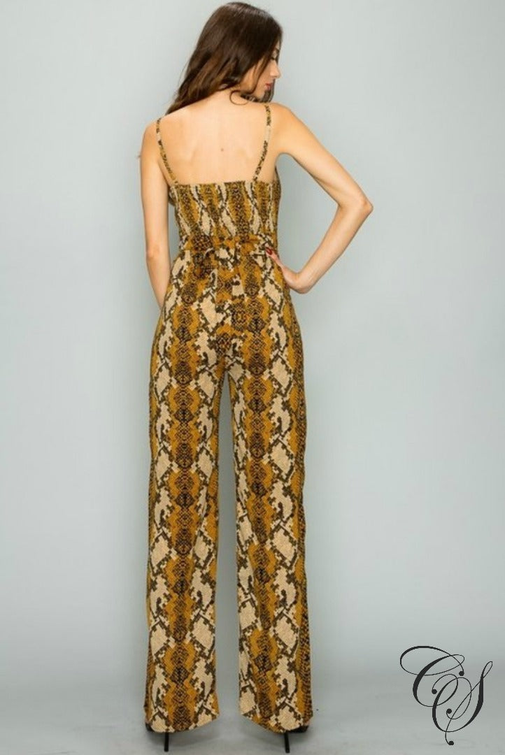 Malani Snake Print Jumpsuit, Jumpsuit - Designs By Cece Symoné