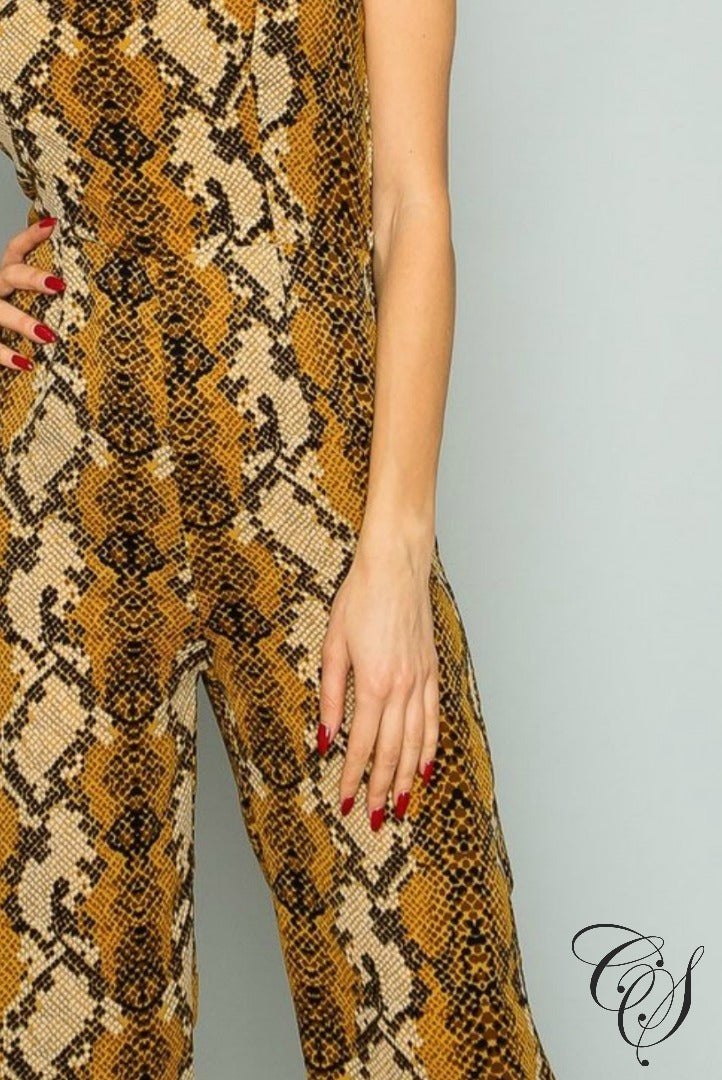 Malani Snake Print Jumpsuit, Jumpsuit - Designs By Cece Symoné