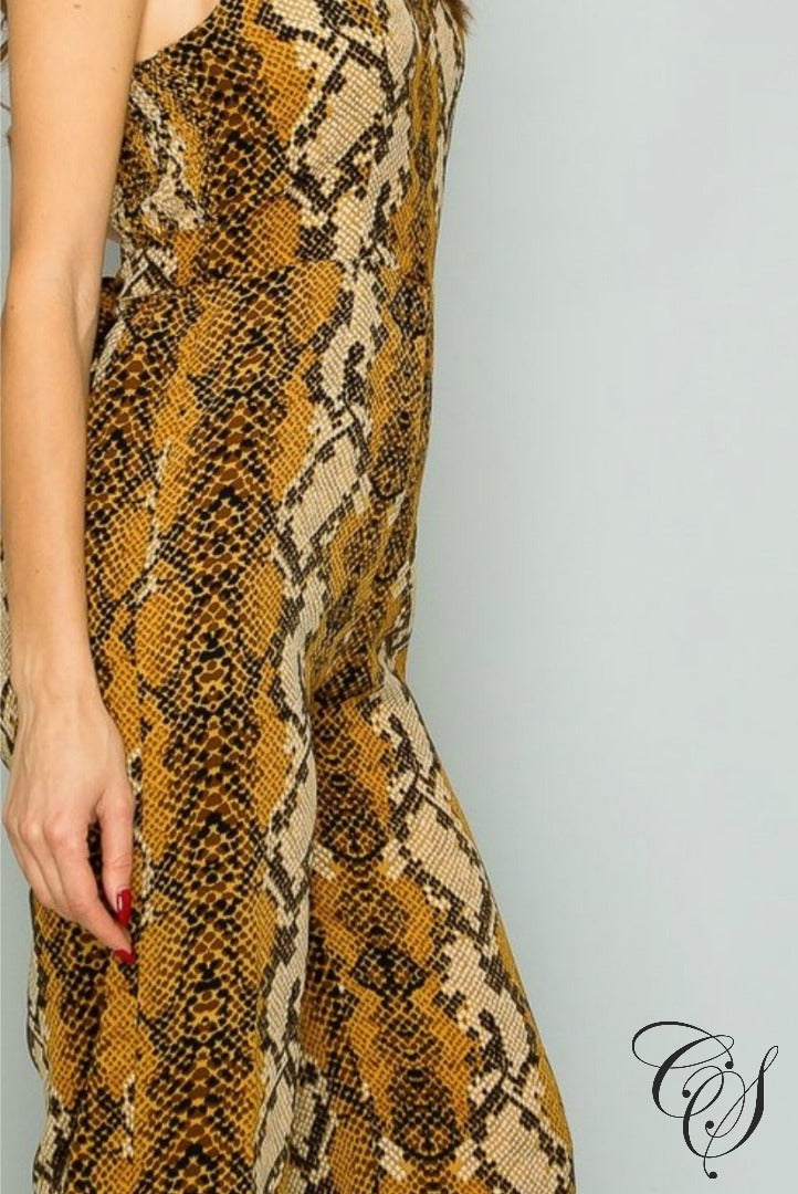 Malani Snake Print Jumpsuit, Jumpsuit - Designs By Cece Symoné