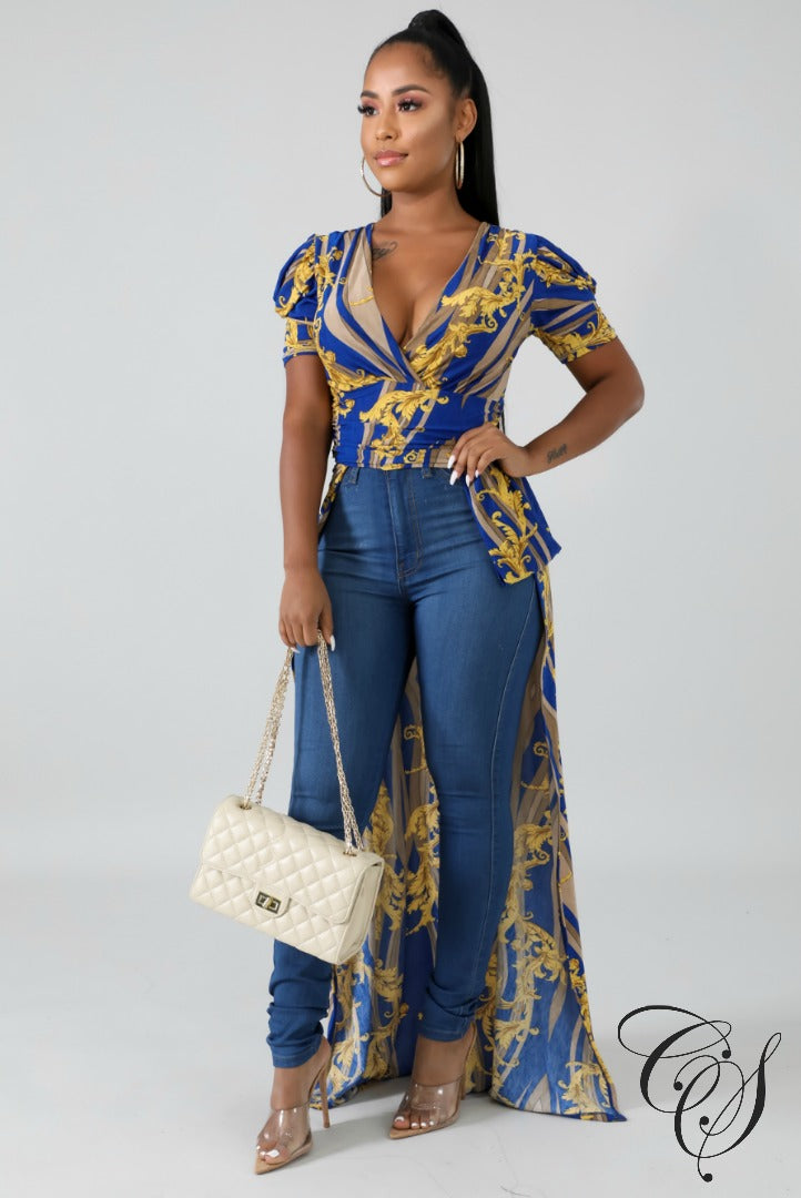 Margo Medallions Long Tail Top, Top - Designs By Cece Symoné