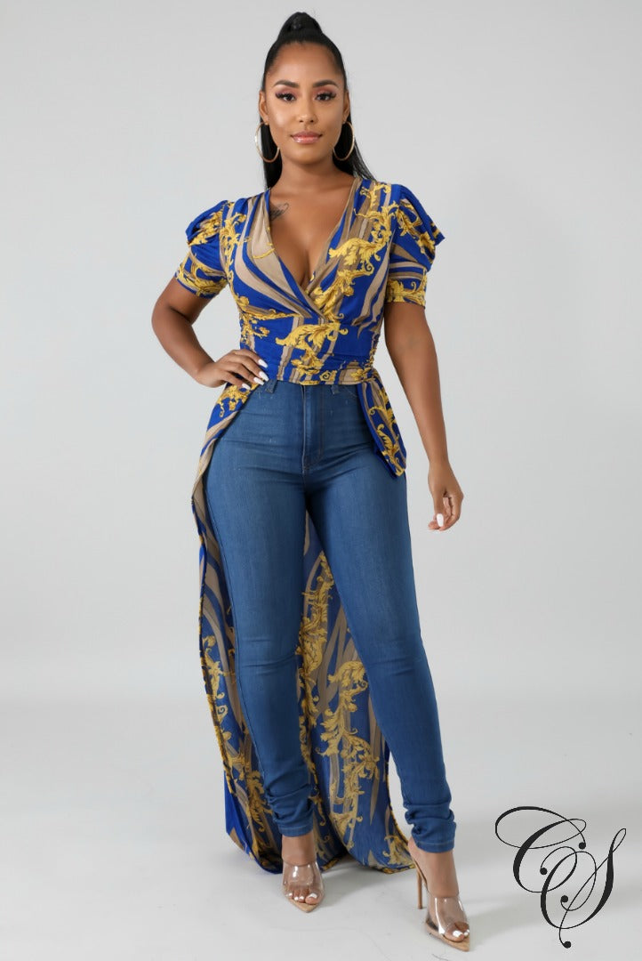 Margo Medallions Long Tail Top, Top - Designs By Cece Symoné