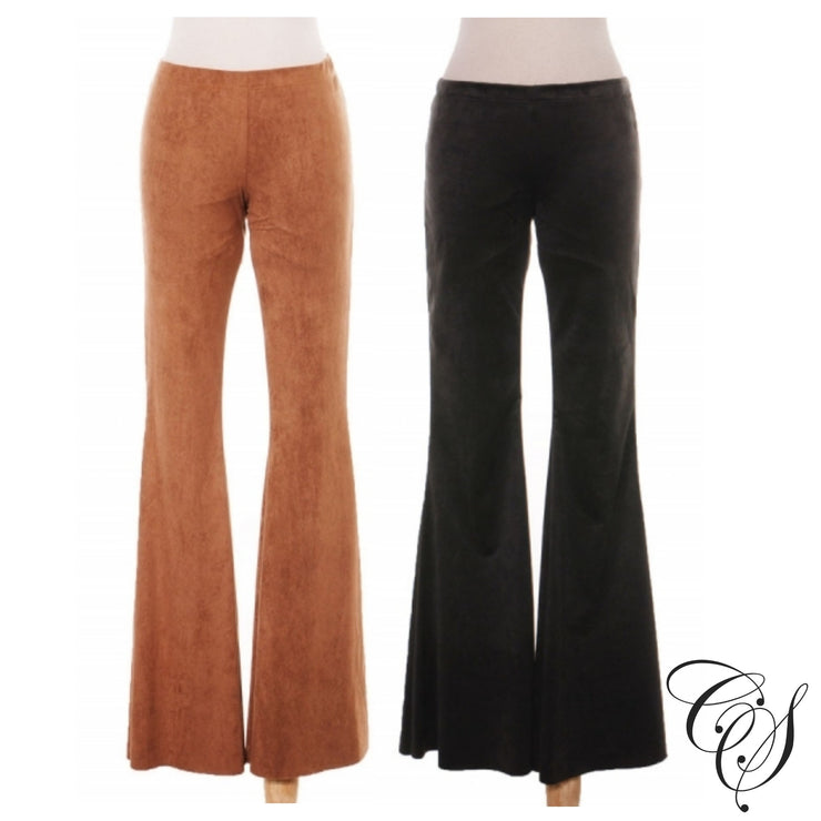 Maria Vegan Suede Flare Pant, Pants - Designs By Cece Symoné