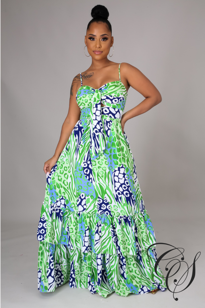 Marie Front Tied Maxi Dress