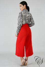 Marisol Sheer Snake Skin Blouse, top - Designs By Cece Symoné