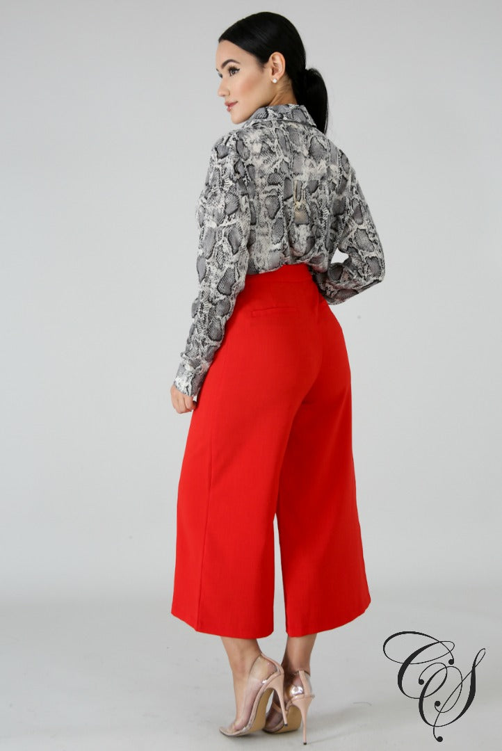 Marisol Sheer Snake Skin Blouse, top - Designs By Cece Symoné