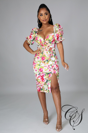 Marlen Floral Print Mini Dress