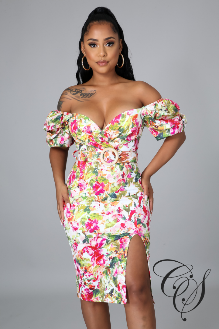 Marlen Floral Print Mini Dress