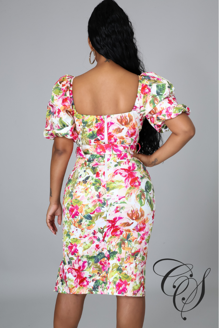 Marlen Floral Print Mini Dress