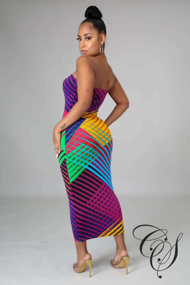 Martina Multi-Color Print Dress Set