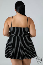 Maya Pinstripe Skort Dress, Romper - Designs By Cece Symoné