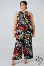 Mel Exotic Leaves Jumper, Jumpsuit - Designs By Cece Symoné