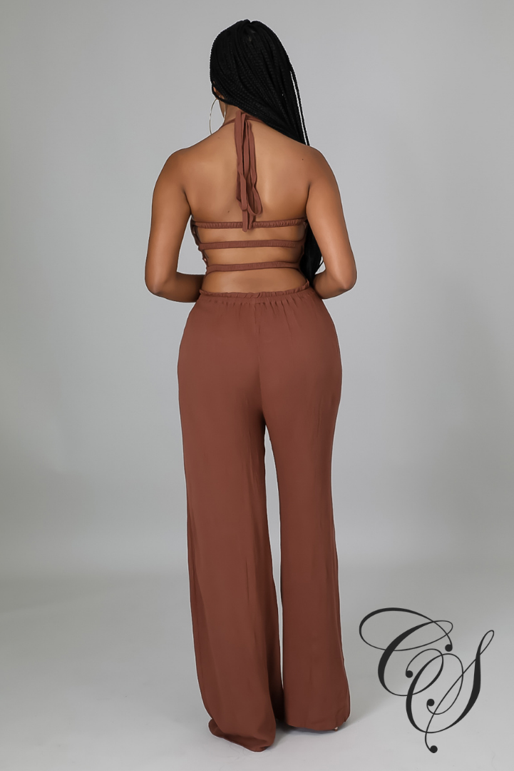 Mica Smocked Bar Back Jumpsuit