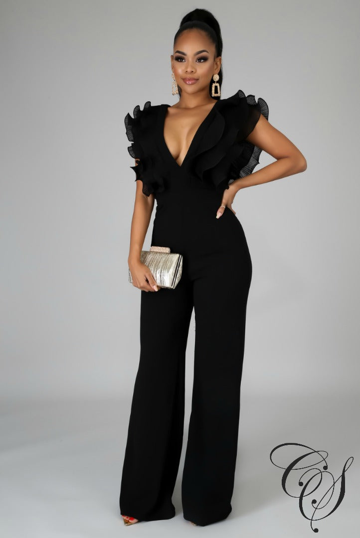 Molly Ruffle Jumpsuit, Jumpsuit - Designs By Cece Symoné