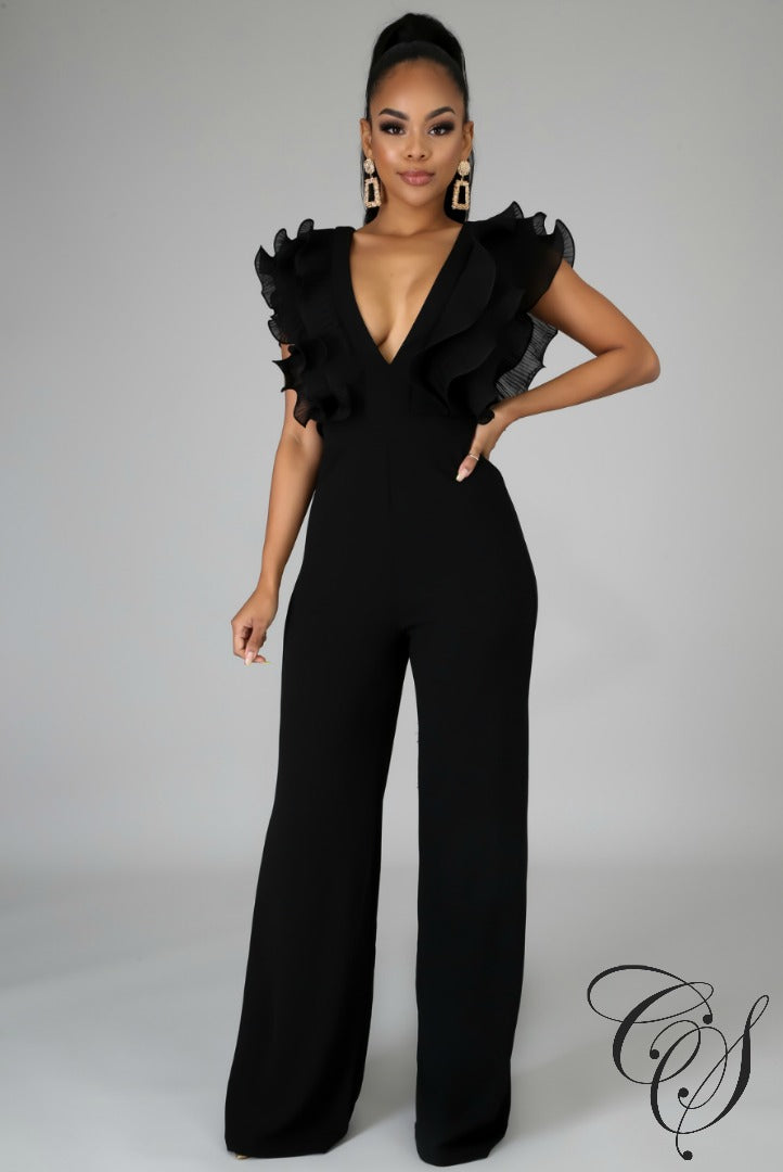 Molly Ruffle Jumpsuit, Jumpsuit - Designs By Cece Symoné
