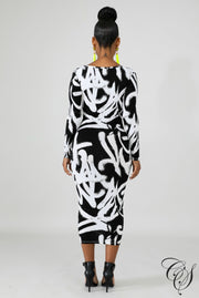 Morgan Sketch Midi Dress, Dresses - Designs By Cece Symoné
