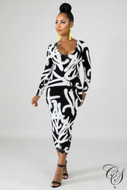 Morgan Sketch Midi Dress, Dresses - Designs By Cece Symoné