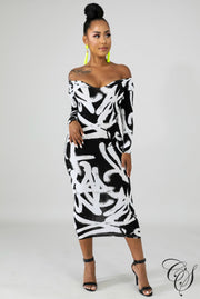 Morgan Sketch Midi Dress, Dresses - Designs By Cece Symoné